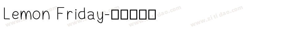 Lemon Friday字体转换